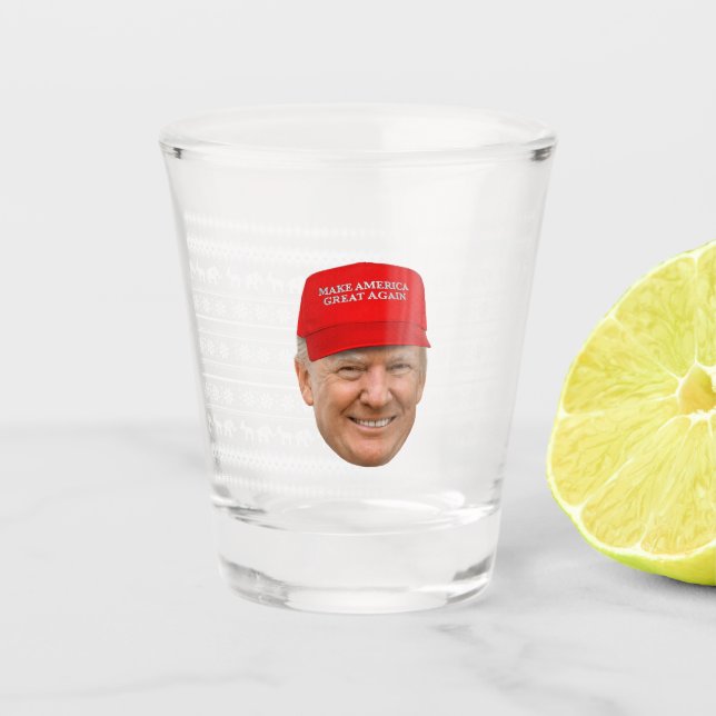 TRUMP MAGA Weihnachten Schnapsglas (Vorderseite)