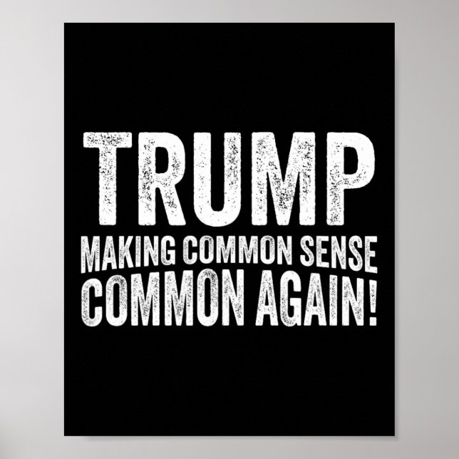 Trump Making Common Sense Common Again!  Poster (Vorne)
