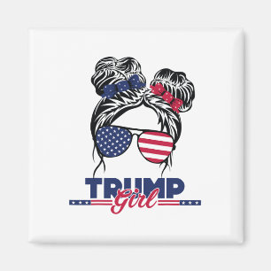 Trump Mama Einweihung Tag 2025 Messy Bun American Magnet