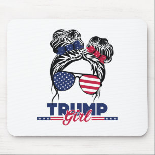 Trump Mama Einweihung Tag 2025 Messy Bun American Mousepad