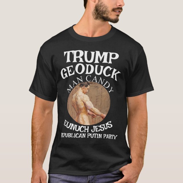 Trump Man Candy Jesus Republikanisches Pee-Party T-Shirt (Vorderseite)