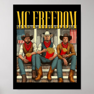 Trump Mc Freedom Funny Trump 2024 Weihnachts-Schwa Poster