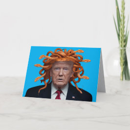 Trump Medusa Greeting Card Karte