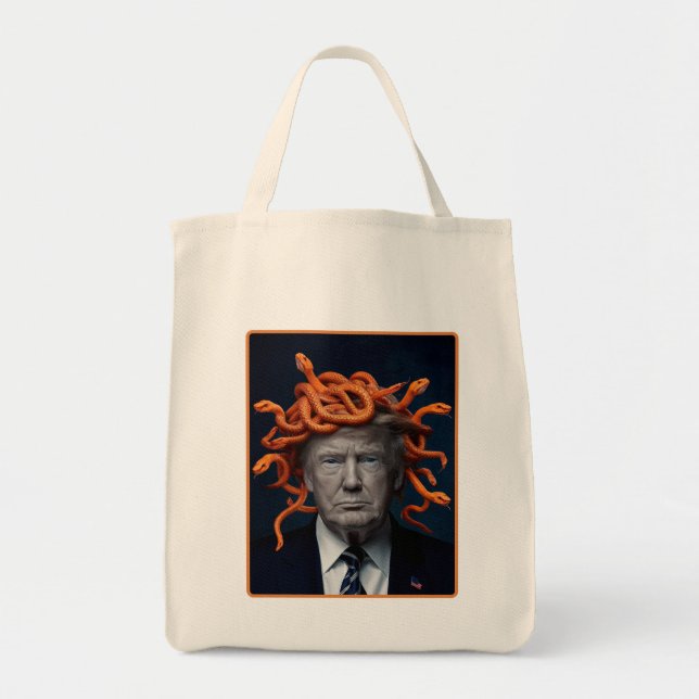Trump Medusa Tote Tragetasche (Vorne)