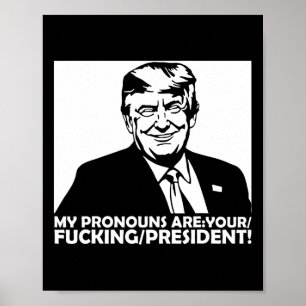 Trump meine Pronomen sind Ihr Ing Präsident Poster