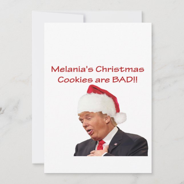 Trump, Melanias Weihnachtskekse sind BAD! Feiertagskarte (Vorderseite)