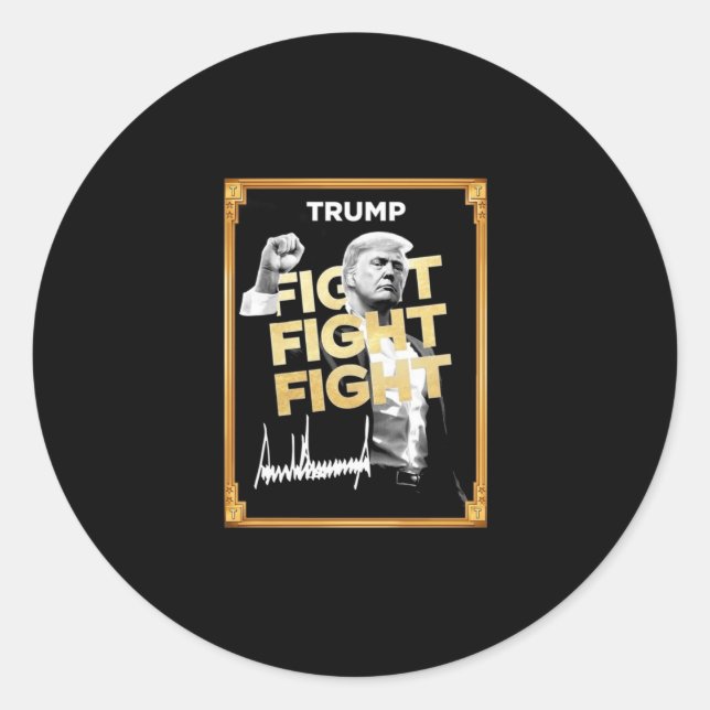 Trump Meme Coin Runder Aufkleber (Vorderseite)
