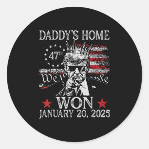 Trump Merchandise Daddys Zuhause Trump Einweihung Runder Aufkleber