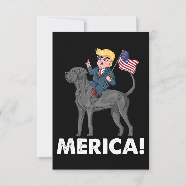 Trump Merica Great Dane Dog American Hero 4. Save The Date (Vorderseite)