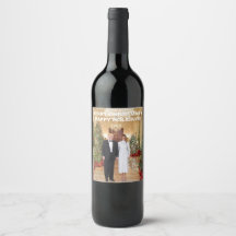 TRUMP MERRY CHRISTMAS WEINETIKETTEN !