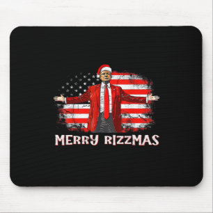 Trump Merry Rizzmas Funny Humour Trump Tance Chr Mousepad