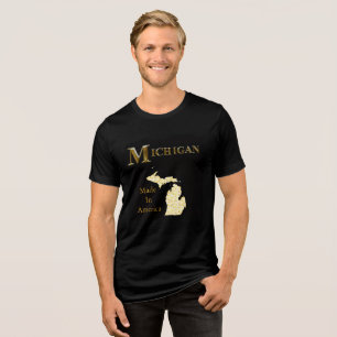 TRUMP MICHIGAN ÜBERWACHUNG Tri-Blend SHIRT