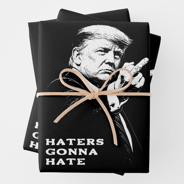 Trump Middle Finger 2026 Meme Funny Geschenkpapier Set (Beispiel)