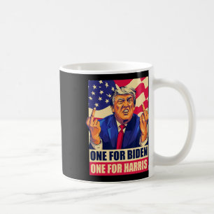 Trump Middle Finger Biden Harris America Republike Kaffeetasse