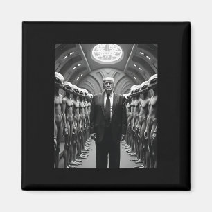 Trump mit Außerirdischen-Verschwörungstheorie-Ufo- Magnet