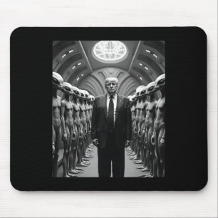 Trump mit Außerirdischen-Verschwörungstheorie-Ufo- Mousepad