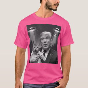Trump mit Cat Ufo Selfie Meme Shirt - Funny Alien