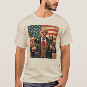 Trump mit einem Cat Raccoon Shirt - Funny trendy G