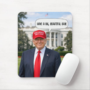 Trump mit Sprechblase Mousepad
