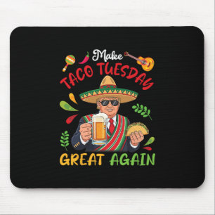 Trump mit Tacos und Bier machen den Taco-Dienstag Mousepad