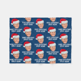 Trump mit Weihnachtsmannmütze - Weihnachten wieder Fleecedecke