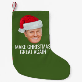 Trump mit Weihnachtsmannmütze - Weihnachten wieder Kleiner Weihnachtsstrumpf