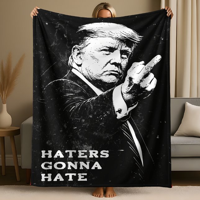 Trump Mittelfinger 2026 Meme Lustig Fleecedecke (Von Creator hochgeladen)