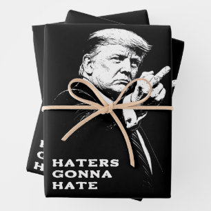 Trump Mittelfinger 2026 Meme Lustig Geschenkpapier Set