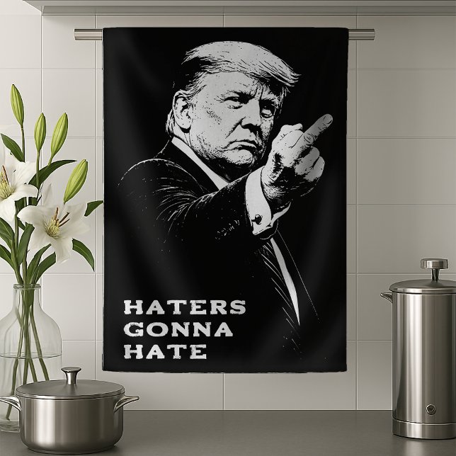 Trump Mittelfinger 2026 Meme Lustig Geschirrtuch (Von Creator hochgeladen)