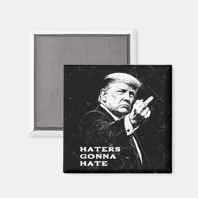 Trump Mittelfinger 2026 Meme Lustig Magnet (Vorderseite/Rückseite)
