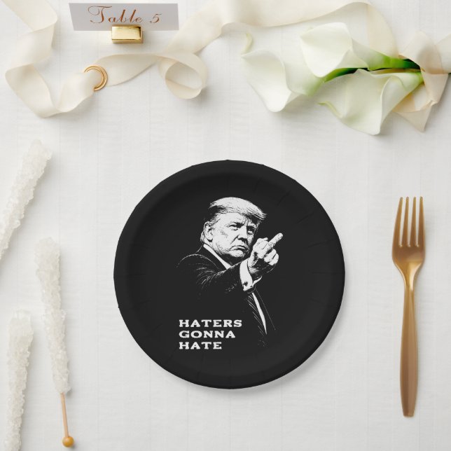 Trump Mittelfinger 2026 Meme Lustig Pappteller (Hochzeit)