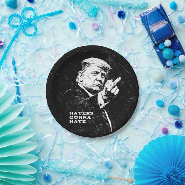 Trump Mittelfinger 2026 Meme Lustig Pappteller (Party)