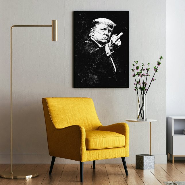 Trump Mittelfinger 2026 Meme Lustig Poster (Von Creator hochgeladen)
