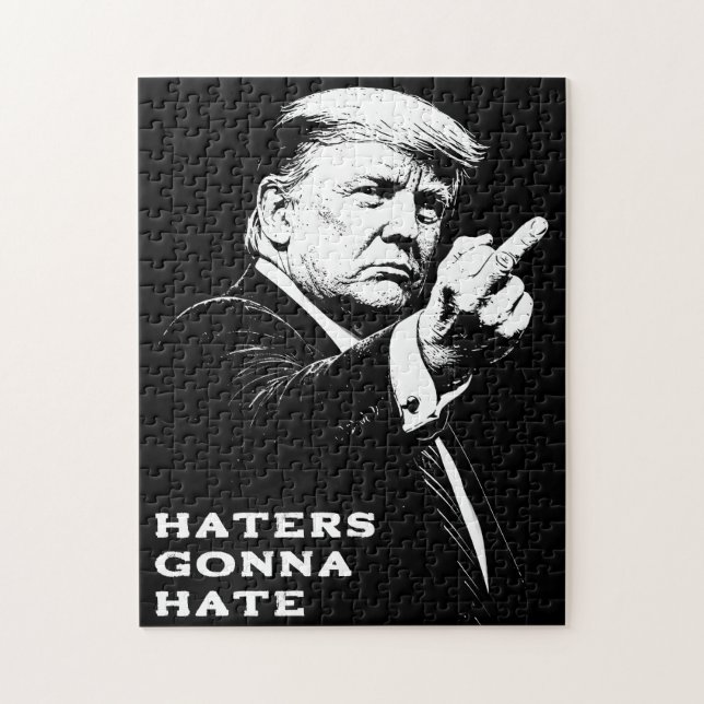 Trump Mittelfinger 2026 Meme Lustig Puzzle (Vertikal)