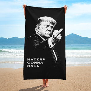 Trump Mittelfinger 2026 Meme Lustig Strandtuch