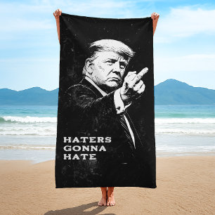 Trump Mittelfinger 2026 Meme Lustig Strandtuch