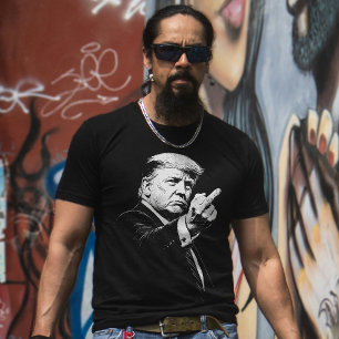 Trump Mittelfinger 2026 Meme Lustig T-Shirt