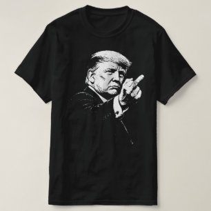 Trump Mittelfinger 2026 Meme Lustiger Trump zeigt T-Shirt