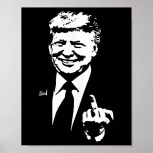 Trump Mittelfinger Lustig Trump 2025 Tasche Poster