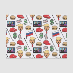 Trump, Money, Burgers, Golf, Russland und Fake New Seidenpapier