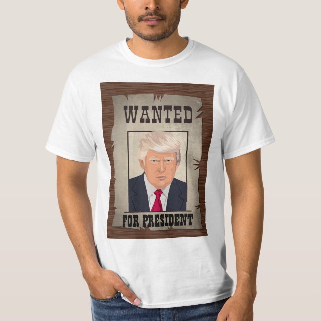 TRUMP MUGSHOT GEWOLLT FÜR PRÄSIDENT 2024 T-Shirt (Vorderseite)