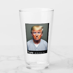 Trump Mugshot Glass Cup Glas