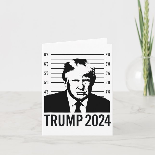 Trump Mugshot Präsident 2024 Karte (Vorderseite)