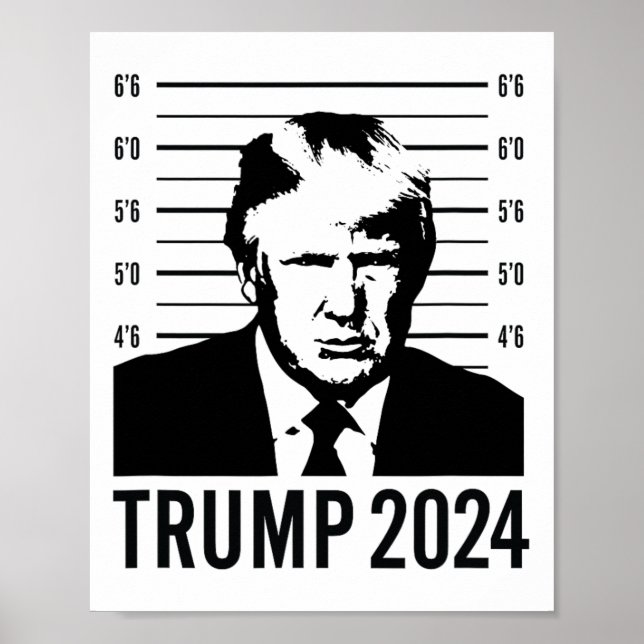 Trump Mugshot Präsident 2024 Poster (Vorne)