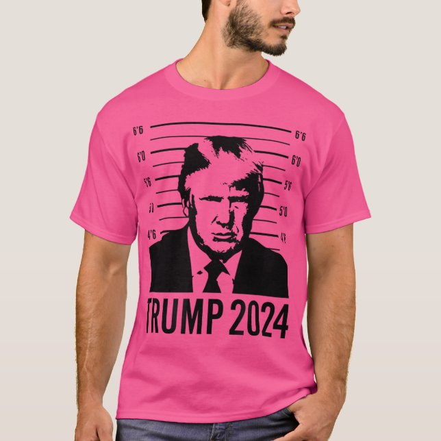 Trump Mugshot Präsident 2024 T-Shirt (Vorderseite)