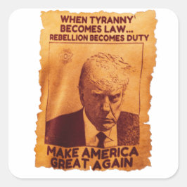 Trump Mugshot T Shirt USA Donald Trump Tasse Shot Quadratischer Aufkleber