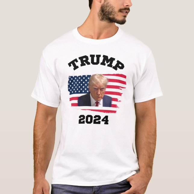 Trump Mugshot - Trump 2024 Mugshot Conservative T-Shirt (Vorderseite)