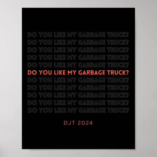 Trump Müllwagen  Poster (Vorne)