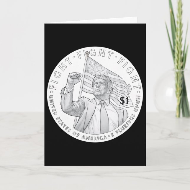 Trump-Münze Ein Dollar _1  Karte (Vorderseite)