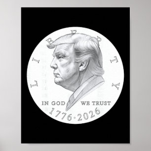 Trump-Münze Ein Dollar  Poster